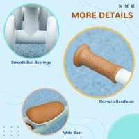 AIYAPLAY Kids Balance Bike for 1-3 Years Old with Adjustable Seat, Silent Wheels, Green(m-8)