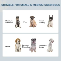 PawHut Raised Dog Feeding Bowls with Stand, Stainless Steel for Small and Medium Dog, 58L x 31W x 25H cm - Grey(m-7)