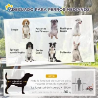 PawHut Remolque de Bicicleta para Perros 2 en 1 Carrito para Mascotas con Enganche Cubierta Enrollable Cinturón de Seguridad Bandera y Reflectores 130x64x97 cm Gris y Rojo(m-5)