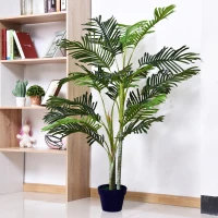 Outsunny Planta Artificiala Palmier Artificial in Ghiveci de 150 cm pentru Interior si Exterior(m-10)