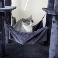 Extra-Large Cat Tree with Scratching Posts, Multi-Level Activity Centre for Large Cats, 61x50.5x170 cm, Grey(m-10)