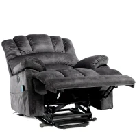 Electric Power Lift Recliner Chair with Heating Massage Points, Vibration, USB Ports, and Side Pockets, 103x100x106 cm, Grey(m-11)