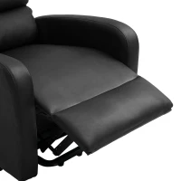 Power Lift Recliner Massage Chair with Heat & Vibration, Heavy Duty Safety Motion Mechanism, Side Pockets, Remote Control, Faux Leather - 73x91x109 cm, Black(m-10)