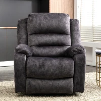 Power Lift Electric Recliner Chair with Massage and Heating Points, Recliner Armchair for Elderly, 87x85x107 cm, Grey(m-5)
