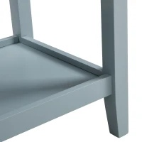 Elegant Wooden Console Table with Lower Shelf, Ideal for Hallway or Living Room, 105x38x86 cm, SoBuy Shoe Cabinet, Navy(m-8)