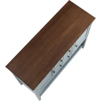 Elegant Wooden Console Table with Lower Shelf, Ideal for Hallway or Living Room, 105x38x86 cm, SoBuy Shoe Cabinet, Navy(m-6)