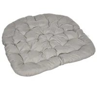 Outsunny Outdoor Double Hanging Chair, Swing Chair with Metal Stand, Thick Padded Cushion, Foldable Basket and Cup Holders, for Indoor and Outdoor, Sand Brown(m-10)