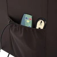 Power Lift Recliner Massage Chair with Heat & Vibration, Heavy Duty Safety Motion, Side Pockets, Remote Control, 73x91x109 cm, Brown(m-9)