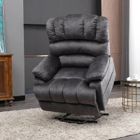 Electric Power Lift Recliner Chair with Heating Massage Points, Vibration, USB Ports, and Side Pockets, 103x100x106 cm, Grey(m-5)