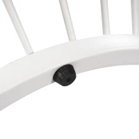 Modern Nest of Coffee Tables Set of 2, Melamine Veneer Top with Metal Frame, Includes Large and Small Tables, Easy Assembly, 60x60x40 cm; 40x40x42 cm, White(m-7)