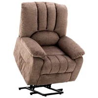 Executive Power Lift Massage Chair with Heating Points, USB Ports, Side Pockets, Easy Assembly, 92x94x105 cm, Brown(m-2)