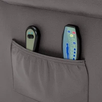 Electric Power Lift Massage Chair with Heating Points, Side Pockets, Tech Cloth, Overstuffed Recliner Armchair for Elderly, 99x83x106 cm, Grey(m-10)