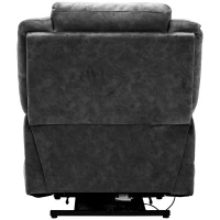 Electric Recliner Massage Chair with Heating and USB Ports, Side Pockets, Easy Assembly, 87x85x107 cm, Grey(m-8)
