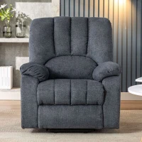 Electric Recliner Armchair with Heating Massage Points, USB Ports, Side Pockets, Executive Power Lift Massage Chair, 92x94x105 cm, Light Grey-Blue(m-5)
