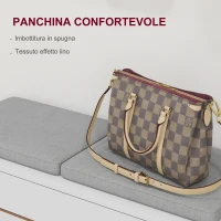 HOMCOM Set Mobili da Ingresso con Appendiabiti, Specchio, Panca con Cuscini e Scarpiera per 8 Paia di Scarpe, Bianco(m-6)