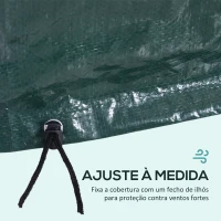 Outsunny Capa Protetora para Móveis Retangular Cobertura de Móveis para Jardim Impermeável para Terraço Varanda 235x190x90 cm Verde(m-6)