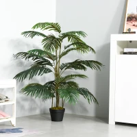Outsunny planta decorativa plastic, 20 frunze, 140cm, verde(m-9)