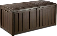 Keter Baule da Giardino Glenwood, 390L, Effetto Legno, Marrone, 128x65x61H cm(m-1)