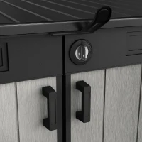 Keter Porta Attrezzi da Giardino Grande Store, 2020L, Effetto Legno Spazzolato, Grigio, 190,5x109,3x132,5H cm(m-6)