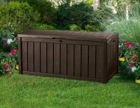 Keter Baule da Giardino Glenwood, 390L, Effetto Legno, Marrone, 128x65x61H cm(m-5)