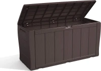 Keter Baule da Giardino Sherwood, 270L, Effetto Legno, Marrone, 117x45x58H cm(m-2)