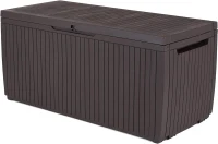 Keter Baule da Giardino Springwood, 305L, Effetto Legno, Marrone, 123x53,5x57H cm(m-1)