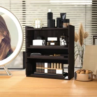 HOMCOM Four-Tier Desktop Organiser - Dark Brown(m-7)