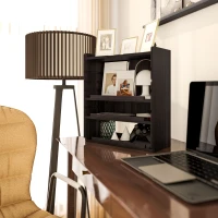 HOMCOM Four-Tier Desktop Organiser - Dark Brown(m-8)
