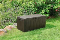 Keter Baule da Giardino Springwood, 305L, Effetto Legno, Marrone, 123x53,5x57H cm(m-3)