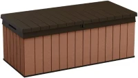 Keter Baule da Giardino Darwin, 380L, Effetto Legno, Marrone, 142,9x65,5x54,4H cm(m-1)
