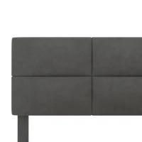 Letto Matrimoniale in Tessuto Vellutato con contenitore, Luci LED e Caricatore USB, 160x200 cm, Grigio(m-7)