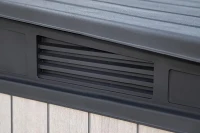 Keter Porta Attrezzi da Giardino Elite Store, 1150L, Effetto Legno Spazzolato, Grigio, 141x82x123,5H cm(m-7)