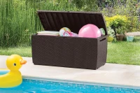 Keter Baule da Giardino Capri, 305L, Effetto Rattan, Marrone, 123x53,5x57H cm(m-5)