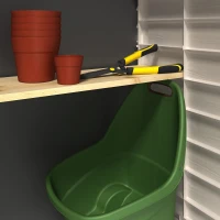 Keter Porta Attrezzi da Giardino Store-It-Out Arc, 1200L, Effetto Legno, Beige, 145,5x82x125H cm(m-11)