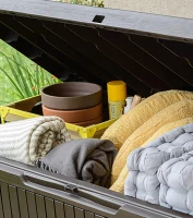 Keter Baule da Giardino Springwood, 305L, Effetto Legno, Marrone, 123x53,5x57H cm(m-8)