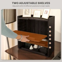 HOMCOM Four-Tier Desktop Organiser - Dark Brown(m-5)