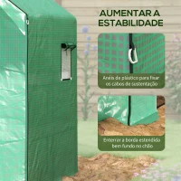 Outsunny Cobertura de Substituição para Estufa 140x143x190 cm com Janela Porta Anti-UV Proteção de Plantas para Jardim Verde(m-7)