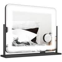 HOMCOM LED Light Tabletop Makeup Mirror, with Adjustable Settings(m-11)