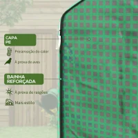 Outsunny Cobertura de Substituição para Estufa 140x143x190 cm com Janela Porta Anti-UV Proteção de Plantas para Jardim Verde(m-4)