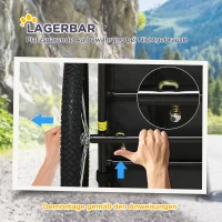 PawHut Hundeanhänger bis 20kg Netzfenster aufrollbare Abdeckung Universalkupplung Stahlrahmen gelb 140 x 71 x 83 cm(m-5)