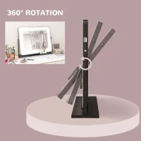 HOMCOM LED Light Tabletop Makeup Mirror, with Adjustable Settings(m-9)