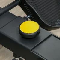 SPORTNOW Ergometr wioślarski z oporem wodnym, składany, 6 poziomów oporu, wyświetlacz, uchwyt na telefon, do 120kg, metalowa konstrukcja, Czarny(m-9)