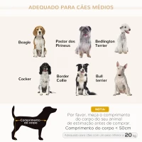 PawHut Sofá para Cães Médios com Pernas de Madeira Cama para Animais de Estimação Capacidade 20 kg 82x54x36 cm Cinzento(m-7)
