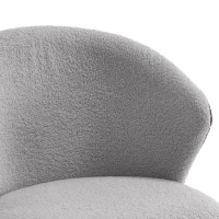 Ensemble de 2 chaises de salle à manger modernes en velours Teddy avec dossier rembourré, Gris(m-7)