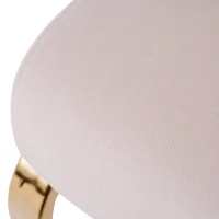 Ensemble de 4 chaises de salle à manger rembourrées en velours avec design diamant au dos et pieds de support en métal doré, idéales pour salle à manger et salon, Beige(m-7)