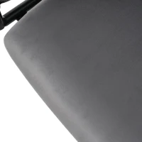 Ensemble de 2 Chaises de Bureau en Velours avec Pivotantes à 360°, Design Ergonomique, Chaises Rembourrées avec Structure en Métal, Gris(m-8)