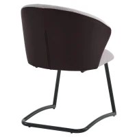 Ensemble de 2 chaises de salle à manger modernes en velours Teddy avec dossier rembourré, Gris(m-9)