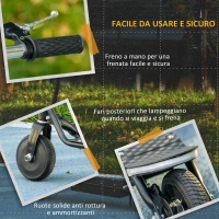 HOMCOM Monopattino Elettrico Bambini 4-14 Anni 150W ad Altezza Regolabile, in Acciaio e PP, 42x94x105-108 cm, Nero(m-5)