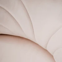 Lot de 6 chaises de salle à manger tapissées en velours, légères et élégantes, quatre pieds en métal, pour salon et chambre, Beige(m-7)