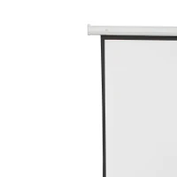 HOMCOM Tela de Projeção Elétrica 120 Polegadas Formato 4:3 com Comando à Distância 244x183 cm Branco(m-8)